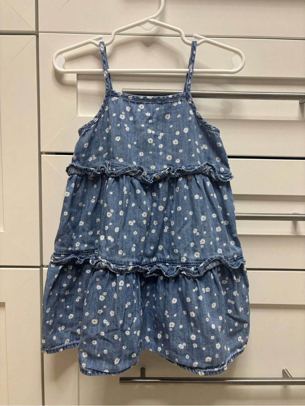 GAP Kids Denim Floral Tiered Sundress